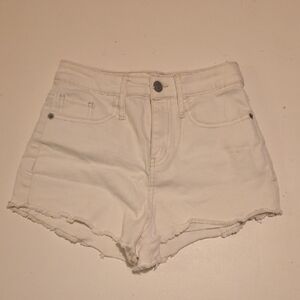 Wild Fable High Waist Cream Denim Shorts